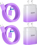 Phone 17 16 15 Charger Fast Charging,30W USB C Phone 17 16 15 Pro Max Charger Block&10FT Long Type C Cable Cord for i.Phone 17/17 Air/17 Pro/17 Pro Max/16/16 ProMax/15/15 Pro Max,Purple Gradient