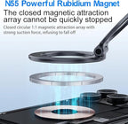 360 Adjustable Vacuum Magnetic Phone Holder [ 96+LBS Suction & 2800gf Magnetic ], Foldable Portable Suction Cup Magnetic Car Phone Holder, Car Phone Mount for iPhone 17/16/15/14/13/12 Series