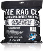 The Rag Company - The Cyclone Ultra Wash Mitt 8in x 9in and Cyclone Ultra Wash Pad 10in x 10in - 70/30 Blend Korean Microfiber, Foam Padding, Scratch-Free, Lint-Free, Black (2-Pack)