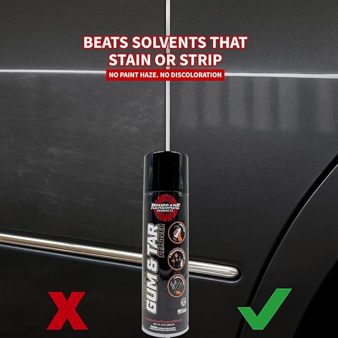 Renegade Products Concentrated Gum and Tar Remover, Good for Asphalt (Works with Foam Cannons, Foam Guns or Bucket Washes) Safe for Car Wash, Truck Wash, Motorcycles, RVs & More, 16 fl. Oz