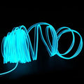 Riloer El Wire Lights for Car, Interior Neon Lights Strip Car LED Strip Light Interior for Car Garden Party Decoration, Car Ambient Lighting Kits, 5m/16.4ft Ice Blue LED