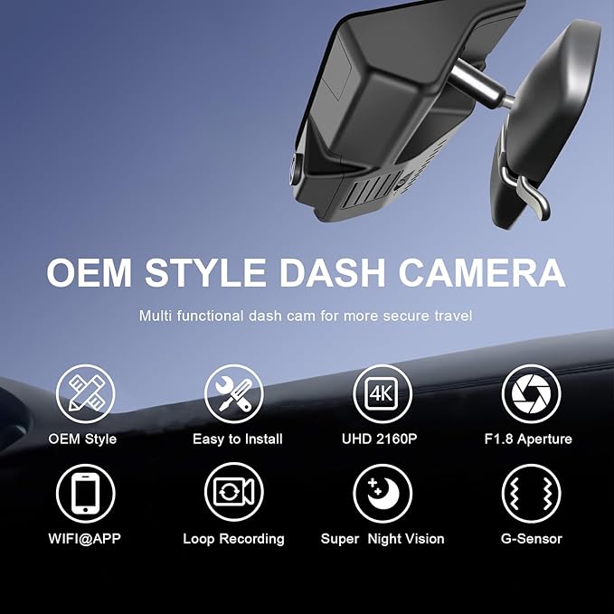 Mangoal Front 4K & Rear 1080p Dash Cam for Honda Pilot 2016-2022 Gen 3 YF5/6, Passport 2019-2025 Gen3 YF7/8, Ridgeline 2017-2026 Gen2 YK2/3(Model A), OEM Look, UHD 2160P Video, WiFi & App, GPS, 128GB