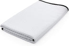 The Rag Company - Dry Me A River - Professional Korean 70/30 Blend Microfiber Waffle-Weave Drying & Detailing Towels, Soft Suede Edges, 390GSM, 26in x 59in, White
