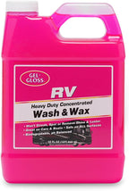 Gel GLOSS RV Wash & Wax - Clean, Streak-Free Finish, Reduced Water Spotting, pH Neutral, Concentrated Carnauba Wax Formula, Provides A Deep Gloss Finish on RVs, Campers, and Motorhomes. 32 oz