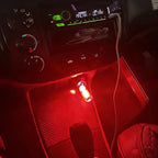 2 PCS Car USB Night Light Bulb, Touch Dimmable Car Interior Ambient Lights, Mini Retro Glass Bottle LED Lamp, Plug-in USB Mood Light for Vehicle, Bedroom, Camping(Red)