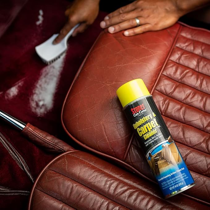 Stoner Car Care 91144 Upholstery and Carpet Cleaner Lifts Tough Stains with Powerful Foaming Action from Seats, Mats, Headliners, Door Panels, and More to Restore Automotive Interior, 18 Oz, Pack of 1