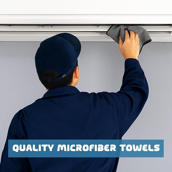 Tallew 50 Pcs Microfiber Towels:16"x16" Microfiber Drying Towels Bulk Micro Fiber Car Cleaning Cloth for Cars Drying Washing Polishing Office Windows Cleaning Household Supplies (Gray)