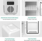 CROWNFUL Mini Fridge, 4 Liter/6 Can Portable Cooler and Warmer Personal Refrigerator for Skin Care, Cosmetics, Beverage, Food,Great for Bedroom, Office, Car, Dorm, ETL Listed (White)