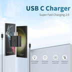 45W Fast Charger, USB C Port Adapter, wall-Mounted Cube Charging Block.Type-c Mobile Phone Charger with C to C Cable is Suitable for Samsung S25/S24/S23/S22/S21, Galaxy, and More.
