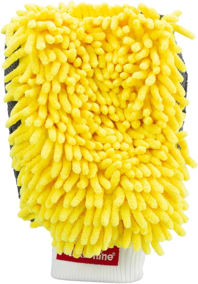 Maxshine Universal Yellow Chenille Microfiber Car Wash Mitt | High-Efficiency Scratch-Free Wash Mitt for Cars, Trucks, SUVs, Boats & RVs | Premium Reusable Auto Detailing & Car Cleaning Accessory