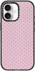 CASETiFY Impact iPhone 17 Case [Slim/Compatible with Magsafe / 8.2 ft. 4X Military Grade Drop Protection] - Vintage Geometric Abstract Pink - Clear Black