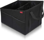 YOOFAN Car Seat Organizer - Passenger Seat Organizer, Collapsible Small Car Seat Storage Organizer for Console Front/Back, Automotive Backseat Organizer with Belt 4 Cup Holders for Kids Accessories