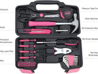 Hantinstom 39-Piece Household Tools Kit Essential Home Repair Set with Plastic Toolbox Ideal for College Students, Home Use & More