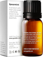 100% Pure Spearmint Essential Oil - 0.34 Fl Oz - Spearmint Oil for Hair, Skin, Diffuser, Aromatherapy & DIY Candle Making Scent