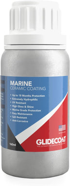 Glidecoat Marine Ceramic Coating 160ml - Marine Grade Ceramic Coating for Boats - Better Than Wax and More Durable - DIY Friendly, UV Protection, Enhance Gloss, Hydrophobic Surface for Easy Cleaning