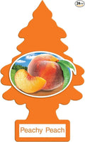 LITTLE TREES Car Air Freshener | Hanging Paper Tree for Home or Car | Peachy Peach Scent | 24 Pack