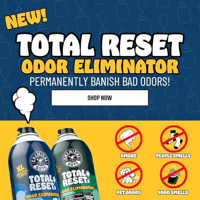 Chemical Guys Odor Eliminating Aerosol Fogger, New Car Smell - 3 oz Single Can For Cars, Trucks, And SUVs - Set-And-Forget Interior Deodorizer Neutralizes Smoke, Pet, Gym, And Food Odors & More