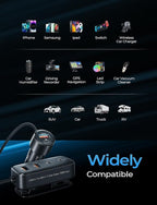 AINOPE 108W Multiple Ports Car Charger, Road Trip Essentials for Kids,Travel Essentials for Long Trips,6-Port USB C Cigarette Lighter Adapter Fast Charging for iPhone 17 16 15[+5FT Cable]Mother‘s Day