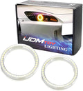 iJDMTOY 72-75mm Size Amber Yellow LED Halo Ring Lighting Kit for Automotive Accent/Ambient or Retrofit Decoration