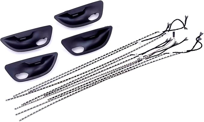 2 Colors Interior Led Stripe Decorative Door Ambient Light Compatible with BMW 5 Series F10/f11(Black Door Cups Ctrl)
