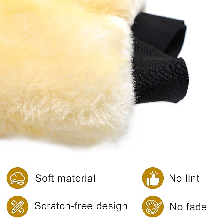 Car Wash Mitt Scratch Free, Microfiber Soft Wash Mitt 3 Pack