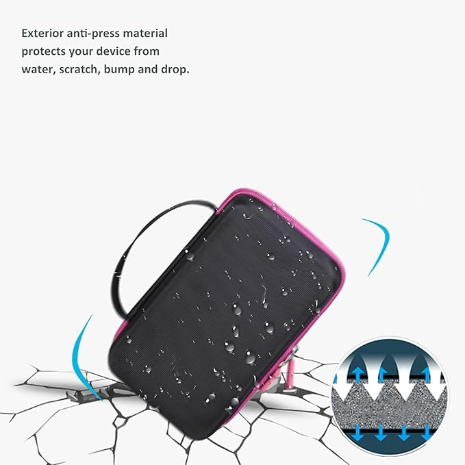 Aproca Storage Case Compatible with EYYA Handheld Cordless Car Vacuum Cleaner, Portable Hard Bag for Accessories - Black with Red (Case Only)