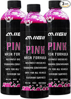 MIIGII Pre-Wash Solution Car Wash Soap - Pink Foam Car Shampoo - Powerful Formula Penetrates and Breaks Down Tree Sap, Bird Droppings & Tough Stains - Works on RVs, Trucks, Cars & More - 500ml (17oz)