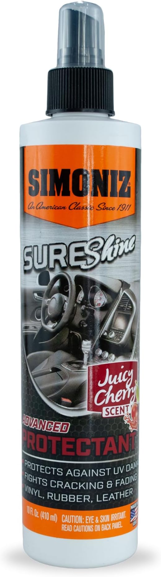 Simoniz Sure Shine Auto Detailer – 10 oz Bottle Professional Mist and Wipe Vehicle Protectant – Instantly Provides a Just Waxed Look & Feel - for Cars, Trucks, SUVs, Boats & Bikes (Juicy Cherry)
