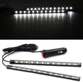 Ambient Lighting Car 2PCS Under Glow Kit with Cigarette Lighter, 12V Underglow Led Lights Car LED Interior Light DRL Daylight Strip Waterproof Driving Fog Lamp RGB Atmosphere Lights (White)