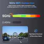 Dash Cam Front Rear,4K HD Dual Dash Camera for Cars,Included 64GB Card,Built-in Wi-Fi GPS 5G,170°Wide Angle,3.2" IPS Screen,Night Vision,Loop Recording,HDR,App Control,24H Parking Mode