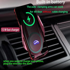 Car Phone Holder Mount Wireless Charging Auto Clamping Rotatable Vent Clip Cute Pink Rabbit Woman for iPhone Samsung Andriod Phone