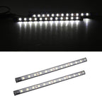 Ambient Lighting Car 2PCS Under Glow Kit with Cigarette Lighter, 12V Underglow Led Lights Car LED Interior Light DRL Daylight Strip Waterproof Driving Fog Lamp RGB Atmosphere Lights (White)