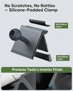 TEMAI MagSafe Phone Mount Dedicated for Tesla Model Y 2025 (Juniper) ONLY - No Damage Silicone - Fits iPhone 17 16 15 Pro Max - [Specifically for Center Vent Position]