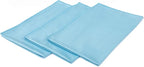 The Rag Company - Premium Window, Glass, Mirror & Chrome Detailing Towels - Professional Korean 70/30 Microfiber Blend, Lint-Free, Streak-Free, 350gsm, 16in. x 24in, Light Blue (3-Pack)
