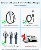 NACS to J1772 Adapter, Max 80Amp 250V J1772 EV Charging Adapter to Tesla Charger, Compatible with Tesla High Power Wall Connector, Home Mobile Chargers, Destination Charger, Suits for SAE J1772 EVs