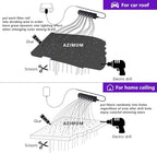 AZIMOM 6LED Colorful Fiber Optic Starlight Headliner Kits 720pcs*0.03in*13.1ft Fiber Strands APP& Remote Control Mix Color Chase Timing Fiber Optic Star Light for Car Home Sky Star Decoration