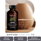 Brooklyn Botany Pine Essential Oil - 100% Pure and Natural - Premium Grade Oil with Dropper - for Aromatherapy and Diffuser - 1 Fl Oz