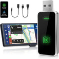 Moman Wireless CarPlay Adapter, Plug & Play Car Play in-Dash Converter for iOS 10+ & Android Auto with USB-A/USB-C Convert Wired to Wireless for 800+ Cars (2016+)