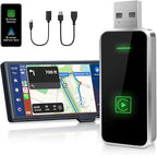 Moman Wireless CarPlay Adapter, Plug & Play Car Play in-Dash Converter for iOS 10+ & Android Auto with USB-A/USB-C Convert Wired to Wireless for 800+ Cars (2016+)