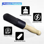 Car Parts Washer Brush, Bullet Head Parts Cleaning Brush for Cleaning Car Interior Exterior, Engine Parts, Wheel Bearing, Boats, Household Grime (Beige/Black)