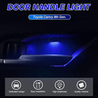 Powerty LED Light for 2018-2023 2024 Toyota Camry Accessories Inner Door Handle Bowl Mood Lighting Decorative Interior Lamp 4PCS Blue