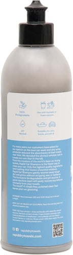 Rapid Dry Towels Rapid Car Shampoo | 500ml | pH Neutral Biodegradable Car Wash Soap | High Foaming Residue-Free Shampoo | Foam Cannon & Bucket Wash Car Detailing Shampoo for Wax & Ceramic Coatings
