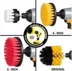 Drillbrush Drill Brush Attachment Set – Power Scrubber Brush for Tub, Tile, Shower, and Grout – All-Purpose Household Cleaning Brushes for Drill, Auto Detailing Brushes - Electric Grout Cleaner Kit