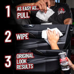 Chemical Guys VRP Vinyl, Rubber, Plastic Shine and Protectant Wipes Canister (30 ct) (2 Pack) – Quick Detail Wipes for Interior & Exterior Surfaces
