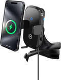 Wireless Car Charger Mount - Auto Scan & Auto Grip Car Phone Mount - Compatible with iPhone 14/15/16/17/Galaxy, Smartphones - Fast Charger Car Mount Accessories for Tesla’s Dash/Center