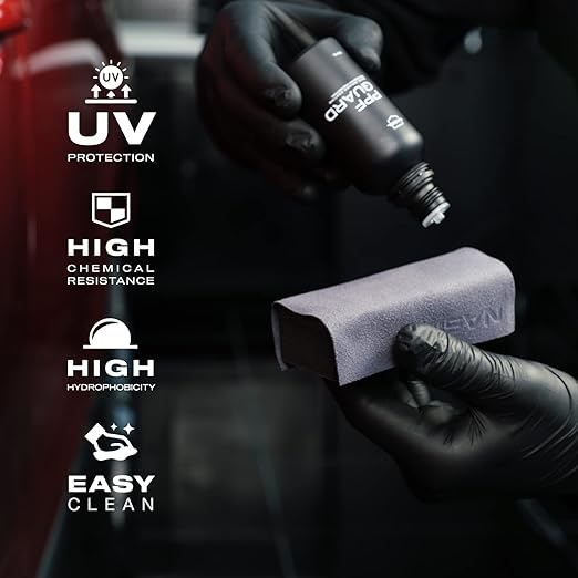 Nasiol PPFGuard Nano Ceramic Coating for Car PPF Protection, 50 ml, Super Finish with High Water Repellency, Durable Top Coat for PPF