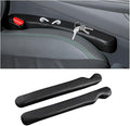2PCS Car Seat Gap Filler, Microfibre Leather Vehicle Gap Stopper to Fill Between Seat & Console Organizer, Automotive Interior Accessories, Universal for SUV Sedan Truck (Black)