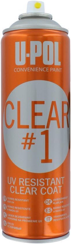 U-Pol Products 0796 Clear CLEAR#1 High Gloss Clear Coat - 450 ml