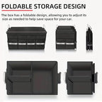 Trunk Organizer Wiith Lid For SUV, Truck, Car Trunk Organizer, Large, Black, 4-Compartments With Handle