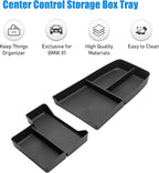 Jaronx Compatible with BMW X1 Center Console Organizer Tray 2023 2024 2025 2026 U11, 2PCS Lower Console Organizer Tray, TPE Storage Box for 2023-2026 BMW X1 Accessories